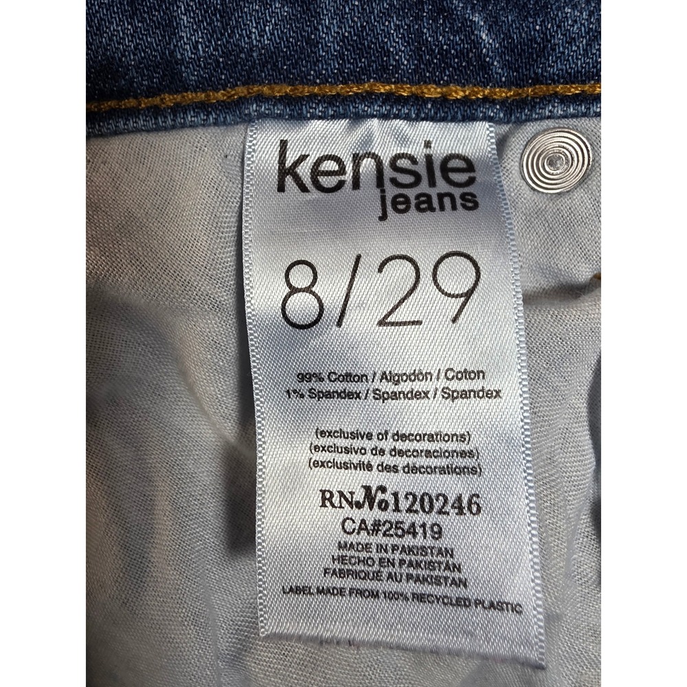 Kensie Jeans The Short Womens Blue Denim Bermuda Shorts Size 8/29 Medium Wash - Picture 2 of 7